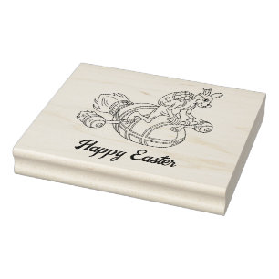 Rocket Bunny Rubber Stamp
