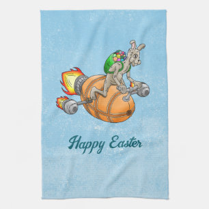 Rocket Bunny Tea Towel