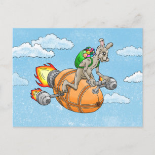 Rocket Bunny's Egg Hunt Holiday Postcard
