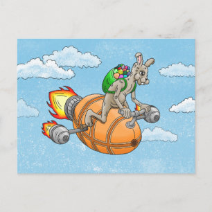 Rocket Bunny's Egg Hunt Holiday Postcard