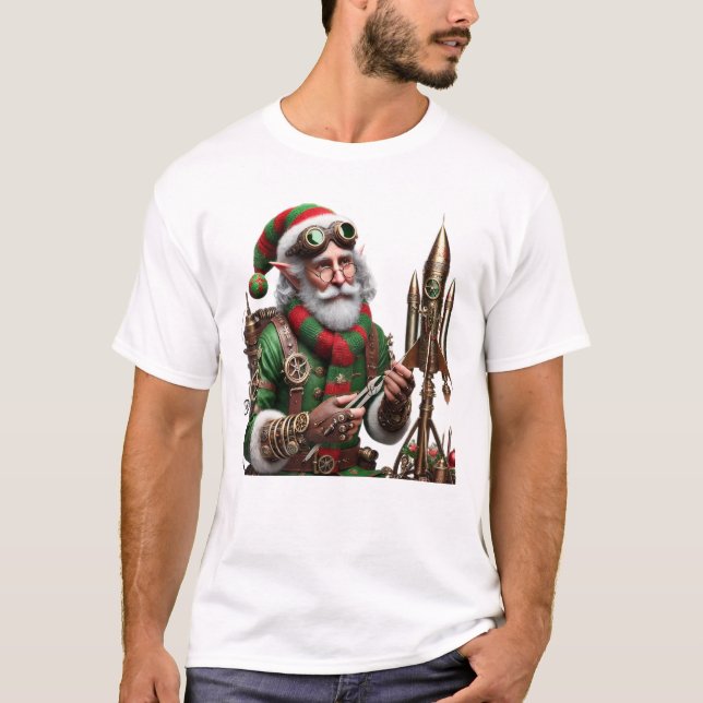 Rocket Christmas Elf  T-Shirt (Front)