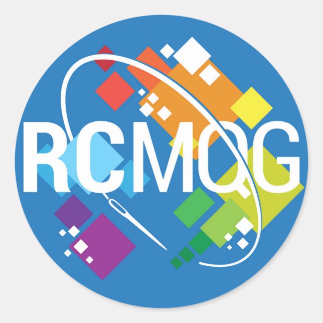 Rocket City Modern Quilt Guild Logo Stickers (L) (Front)