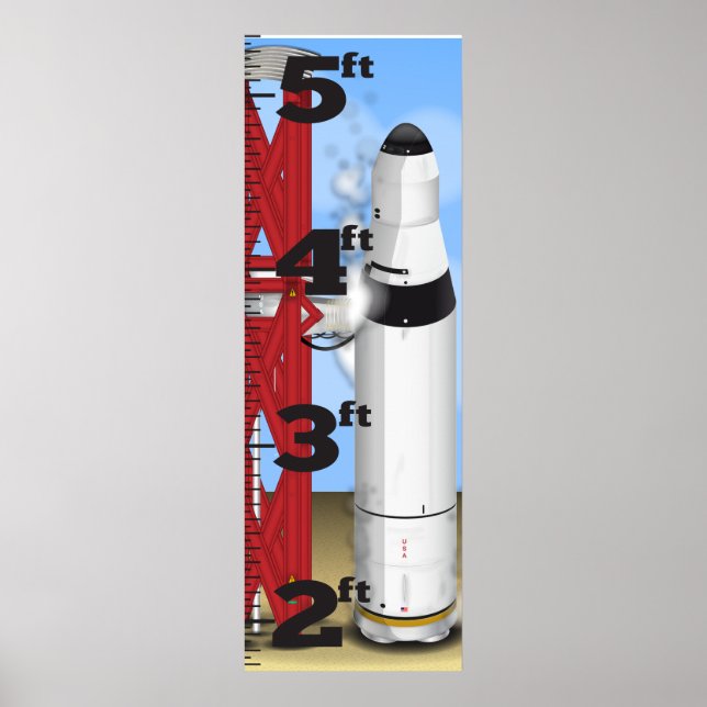 Rocket Countdown Launch Growth Chart (Front)