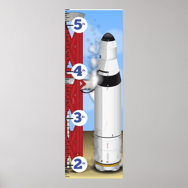 Rocket Countdown Launch Growth Chart (Front)