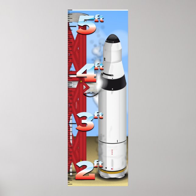 Rocket Countdown Launch Growth Chart (Front)