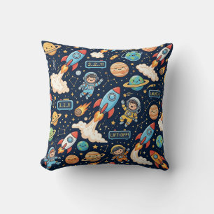 Rocket Countdown Pillow – Space Rocket Pattern