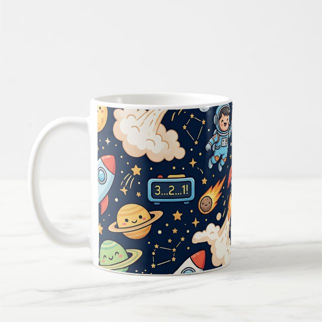 Rocket Countdown Space Mug (Left)