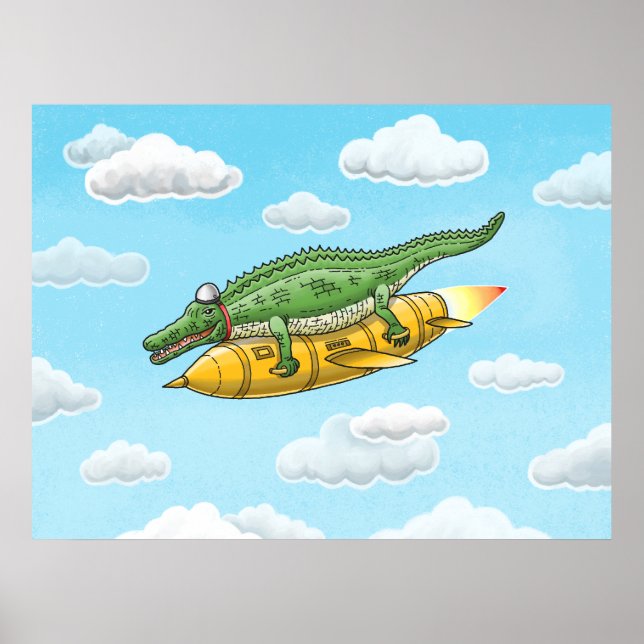 Rocket Crocodile Poster (Front)