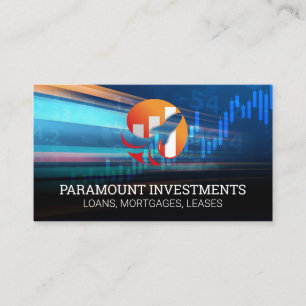 Rocket Finance Graph Logo Business Card