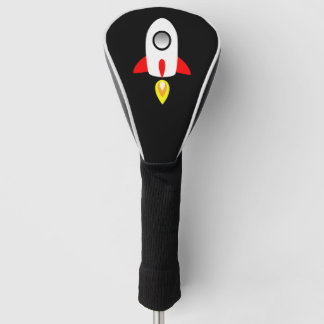 Rocket flat clipart illustration golf head cover