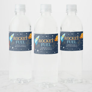 Rocket Fuel Space Water Bottle Label