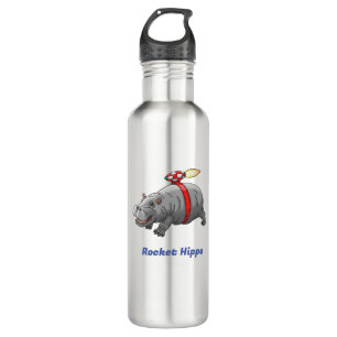 Rocket Hippo Birthday 710 Ml Water Bottle