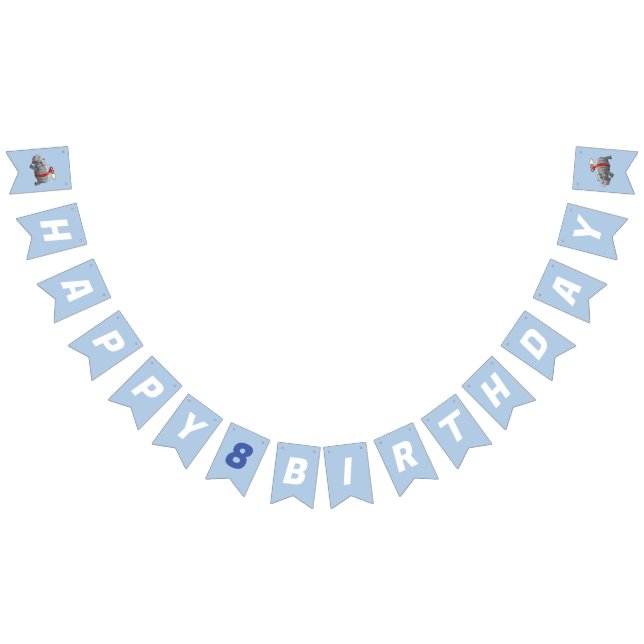 Rocket Hippo Birthday Bunting (All)
