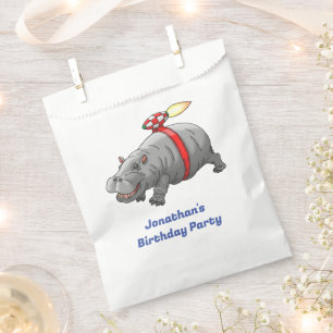 Rocket Hippo Birthday Favour Bags