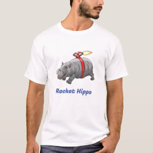 Rocket Hippo Birthday T-Shirt