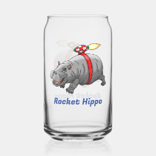 Rocket Hippo Can Glass