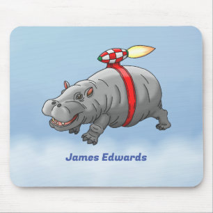 Rocket Hippo Mouse Mat