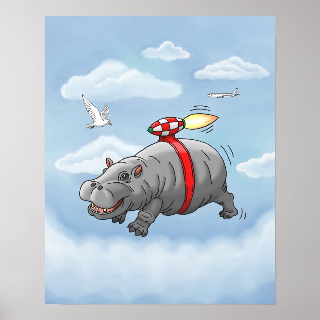 Rocket Hippo Poster (Front)