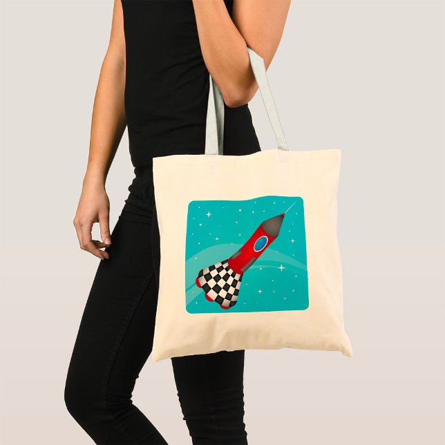 Rocket In Space Tote Bag (Creator Uploaded)
