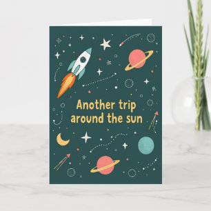 Rocket Journey Birthday Card