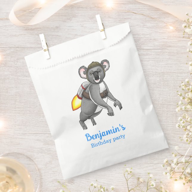 Rocket Koala Favour Bags (Clipped)