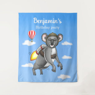 Rocket Koala Tapestry