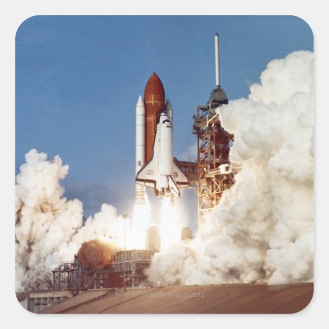Rocket Launch 2 Square Sticker (Front)