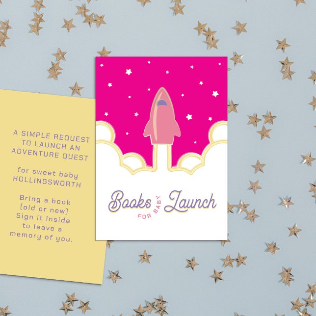 Rocket Launch Books for Baby Pink Enclosure Card (Creator Uploaded)