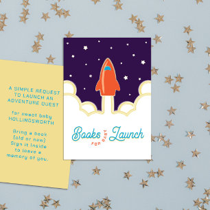 Rocket Launch Books for Baby Red & Purple Enclosure Card
