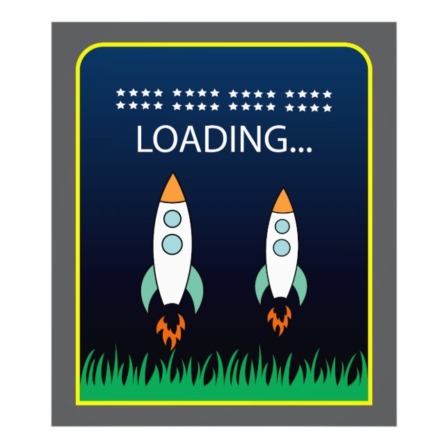 Rocket Launch Fun Filled,Colourful and Sci-Fi Photo Print (Front)