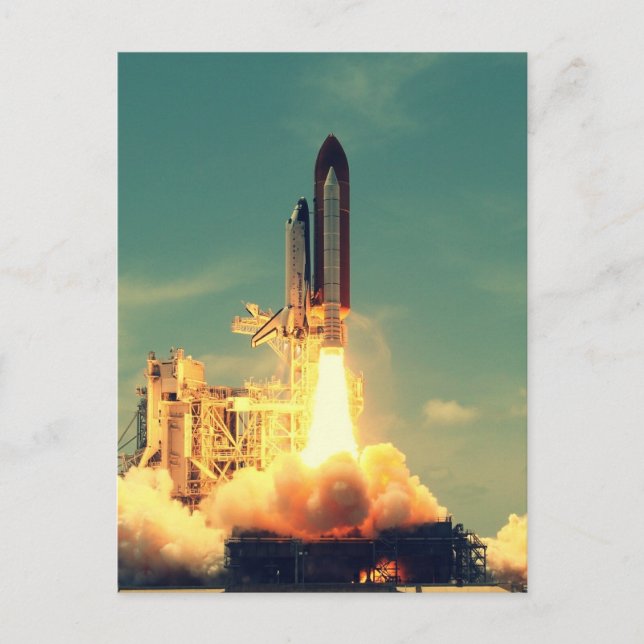 Rocket launch postcard (Front)