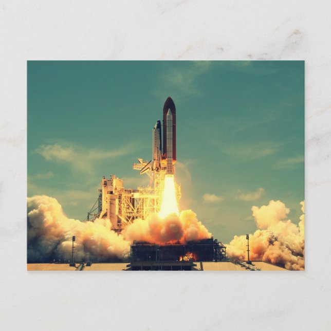 Rocket launch postcard (Front)