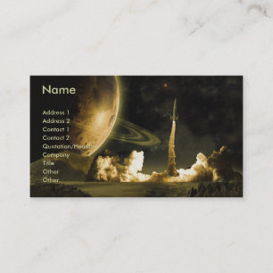 Rocket Launch Regular Business Card Template