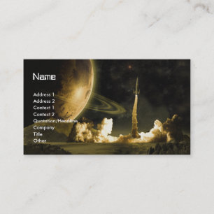 Rocket Launch Regular Business Card Template
