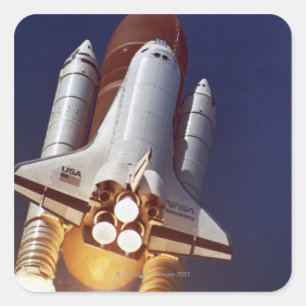 Rocket Launch Square Sticker