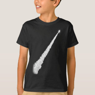 Rocket Launch Vapour Trail Line Art T-Shirt