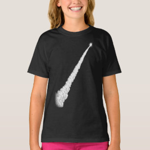 Rocket Launch Vapour Trail Line Art T-Shirt