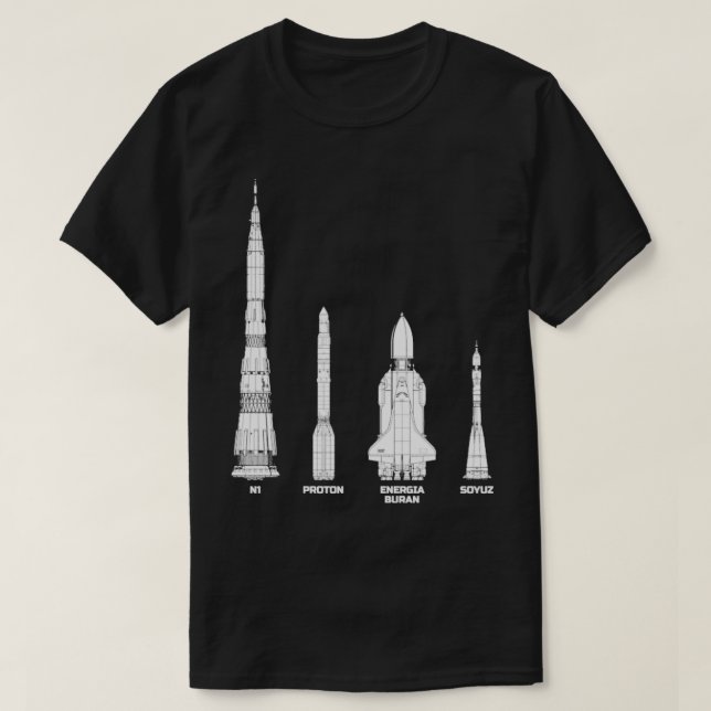 Rocket Launch Vehicle Soviet Union Russia1 T-Shirt (Design Front)