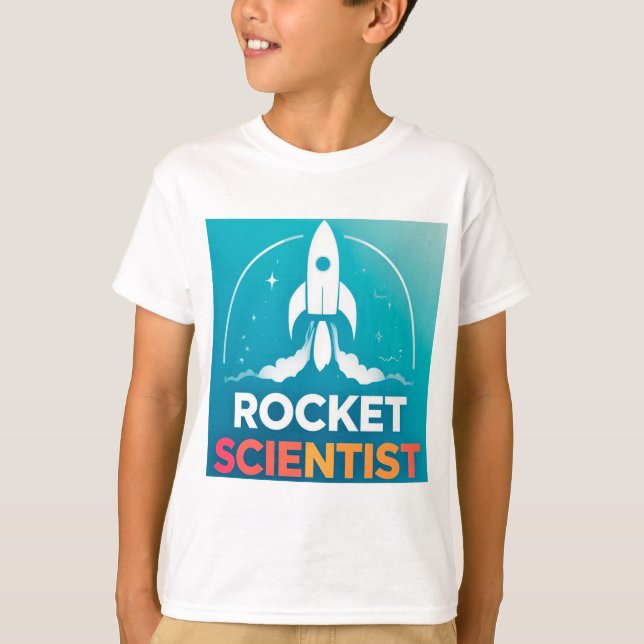Rocket Launch with Vibrant Text T-Shirt (Front)