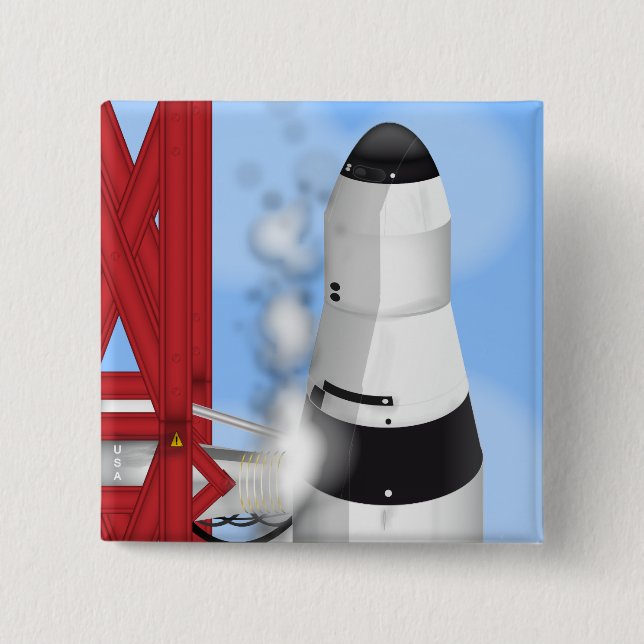 Rocket Launcher PAD 15 Cm Square Badge (Front)