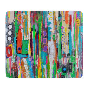 Rocket Man 6 x 7 Deco Glass Cutting Board