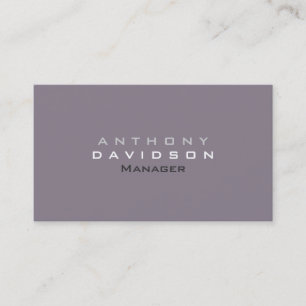 Rocket Metallic Grey Monogram Business Card