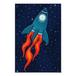 Rocket photo print