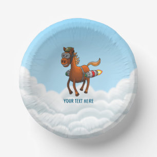 Rocket Pony's Birthday Party Paper Plate