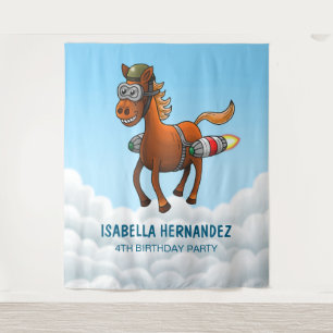 Rocket Pony's Birthday Party Tapestry