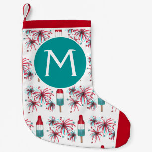 Rocket Pop Popsicle Fireworks Patriotic July 4th Small Christmas Stocking