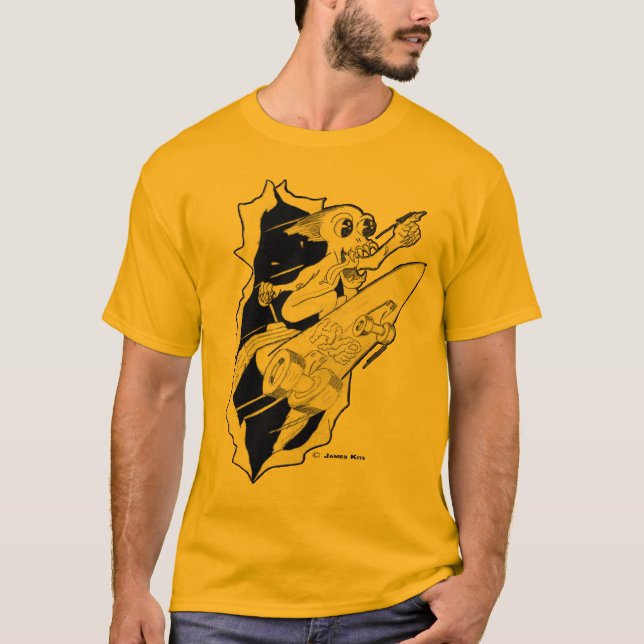 Rocket Powered Skateboard T-Shirt (Front)