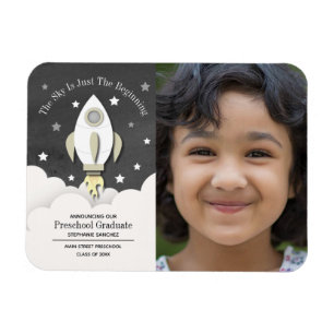 Rocket Preschool Graduation Photo  Magnet
