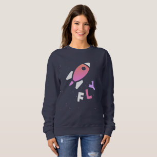 Rocket - Purple & PinkAbstract Pop Art. FLY! Sweatshirt