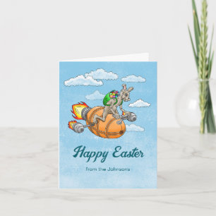Rocket Rabbit Easter Card